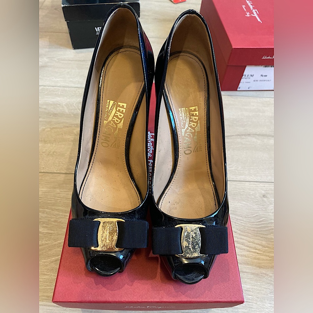 Black Ferragamo Pumps